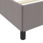 Preview: Boxspringbett Taupe und Schwarz 200 x 200 cm