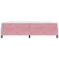Preview: Bettgestell mit Matratze Rosa und Weiß 200 x 200 cm Samt