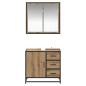 Preview: Badezimmermöbel Set 2 pcs Eiche handwerklich 65 x 33 x 60 cm
