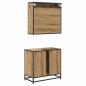 Preview: Badezimmermöbel Set 2 pcs Eiche handwerklich 65 x 33 x 60 cm