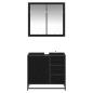 Preview: Badezimmermöbel Set 2 pcs Schwarze Eiche 65 x 33 x 60 cm