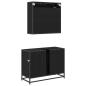 Preview: Badezimmermöbel Set 2 pcs Schwarze Eiche 80 x 33 x 60 cm