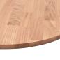 Preview: Tischplatte Hellbraun Ø 50 x 2.5 cm Massives Eichenholz
