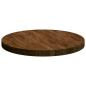 Preview: Tischplatte Dunkelbraun Ø 60 x 4 cm Massives Eichenholz