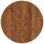 Preview: Tischplatte Dunkelbraun Ø 70 x 4 cm Massives Eichenholz