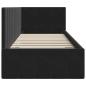 Preview: Eckbettgestell mit Kopfteil Schwarz 80 x 200 cm Samt