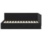 Preview: Eckbettgestell mit Kopfteil Schwarz 90 x 190 cm Samt