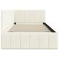 Preview: Eckbettgestell mit Kopfteil Creme 90 x 200 cm Samt
