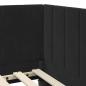 Preview: Eckbettgestell mit Kopfteil Schwarz 100 x 200 cm Samt