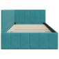 Preview: Eckbettgestell mit Kopfteil Türkis 100 x 200 cm Samt