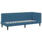 Preview: Eckbettgestell mit Kopfteil Blau 80 x 200 cm Samt