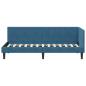 Preview: Eckbettgestell mit Kopfteil Blau 80 x 200 cm Samt