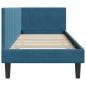 Preview: Eckbettgestell mit Kopfteil Blau 80 x 200 cm Samt