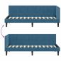 Preview: Eckbettgestell mit Kopfteil Blau 80 x 200 cm Samt