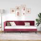 Preview: Eckbettgestell mit Kopfteil Weinrot 80 x 200 cm Samt