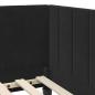 Preview: Eckbettgestell mit Kopfteil Schwarz 80 x 200 cm Samt