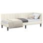 Preview: Eckbettgestell mit Kopfteil Creme 80 x 200 cm Samt