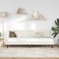 Preview: Eckbettgestell mit Kopfteil Creme 80 x 200 cm Samt