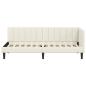 Preview: Eckbettgestell mit Kopfteil Creme 80 x 200 cm Samt