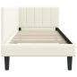 Preview: Eckbettgestell mit Kopfteil Creme 80 x 200 cm Samt