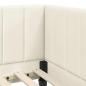 Preview: Eckbettgestell mit Kopfteil Creme 80 x 200 cm Samt