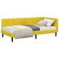 Preview: Eckbettgestell mit Kopfteil Gelb 90 x 190 cm Samt