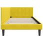 Preview: Eckbettgestell mit Kopfteil Gelb 90 x 190 cm Samt