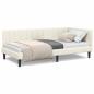 Preview: Eckbettgestell mit Kopfteil Creme 90 x 190 cm Samt