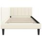 Preview: Eckbettgestell mit Kopfteil Creme 90 x 190 cm Samt