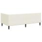 Preview: Eckbettgestell mit Kopfteil Creme 90 x 190 cm Samt