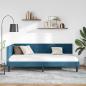 Preview: Eckbettgestell mit Kopfteil Blau 100 x 200 cm Samt