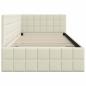 Preview: Eckbettgestell mit Kopfteil Creme 90 x 200 cm Samt