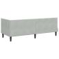 Preview: Eckbettgestell mit Kopfteil Hellgrau 80 x 200 cm Samt