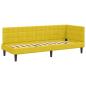 Preview: Eckbettgestell mit Kopfteil Gelb 80 x 200 cm Samt