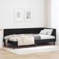 Preview: ARDEBO.de - Eckbettgestell mit Kopfteil Schwarz 90 x 190 cm Samt