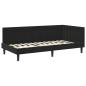 Preview: Eckbettgestell mit Kopfteil Schwarz 90 x 190 cm Samt