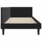 Preview: Eckbettgestell mit Kopfteil Schwarz 90 x 190 cm Samt