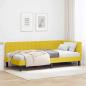 Preview: ARDEBO.de - Eckbettgestell mit Kopfteil Gelb 90 x 200 cm Samt