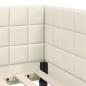 Preview: Eckbettgestell mit Kopfteil Creme 100 x 200 cm Samt