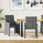 Preview: ARDEBO.de - Esszimmerstuhl mit Rad 2 pcs Dunkelgrau 57 x 66 x 94 cm Stoff