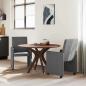 Preview: Esszimmerstuhl mit Rad 2 pcs Dunkelgrau 57 x 66 x 94 cm Stoff