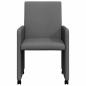 Preview: Esszimmerstuhl mit Rad 2 pcs Dunkelgrau 57 x 66 x 94 cm Stoff