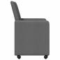 Preview: Esszimmerstuhl mit Rad 2 pcs Dunkelgrau 57 x 66 x 94 cm Stoff