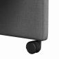 Preview: Esszimmerstuhl mit Rad 2 pcs Dunkelgrau 57 x 66 x 94 cm Stoff