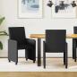 Preview: ARDEBO.de - Esszimmerstuhl mit Kissen 2 pcs Schwarz 57 x 66 x 94 cm Stoff