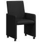 Preview: Esszimmerstuhl mit Kissen 2 pcs Schwarz 57 x 66 x 94 cm Stoff