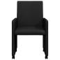 Preview: Esszimmerstuhl mit Kissen 2 pcs Schwarz 57 x 66 x 94 cm Stoff