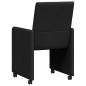 Preview: Esszimmerstuhl mit Kissen 2 pcs Schwarz 57 x 66 x 94 cm Stoff