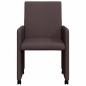 Preview: Esszimmerstuhl mit Rad 2 pcs Dunkelbraun 57 x 66 x 94 cm Stoff