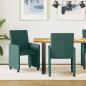 Preview: ARDEBO.de - Esszimmerstuhl mit Rad 2 pcs Dunkelgrün 57 x 66 x 94 cm Stoff